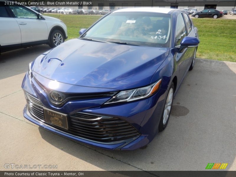 Blue Crush Metallic / Black 2018 Toyota Camry LE