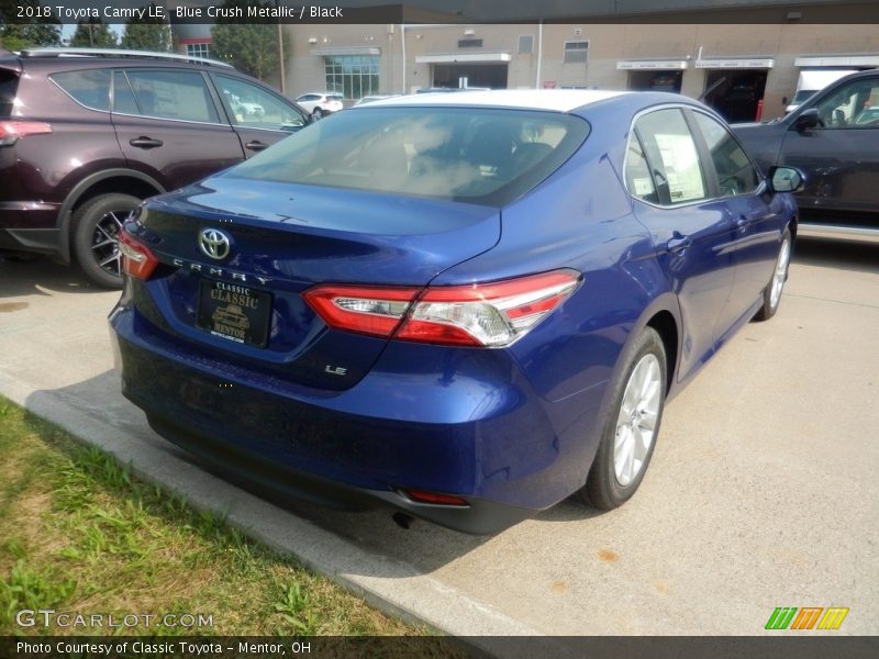 Blue Crush Metallic / Black 2018 Toyota Camry LE
