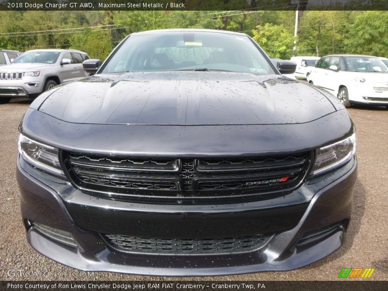 Maximum Steel Metallic / Black 2018 Dodge Charger GT AWD