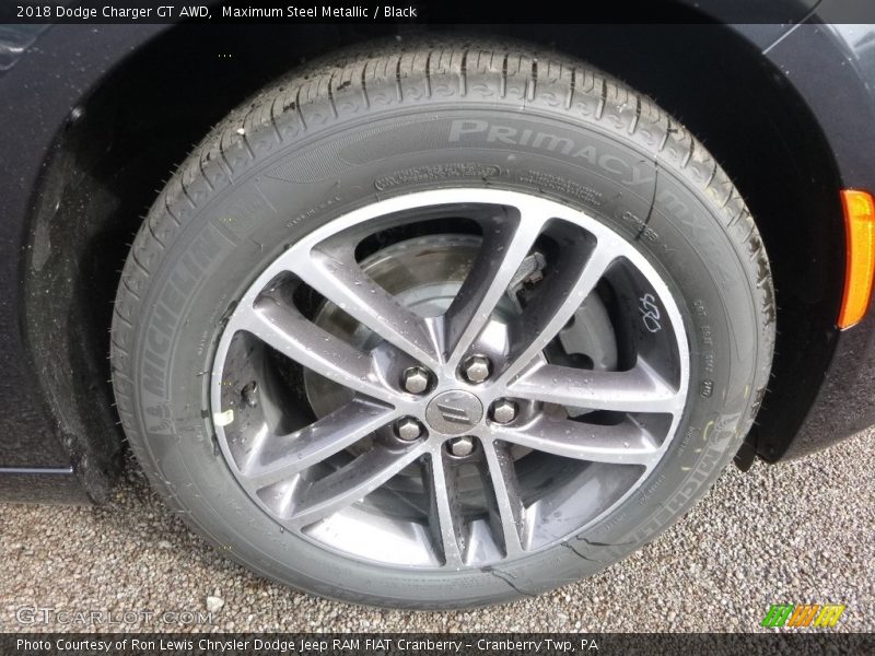 Maximum Steel Metallic / Black 2018 Dodge Charger GT AWD