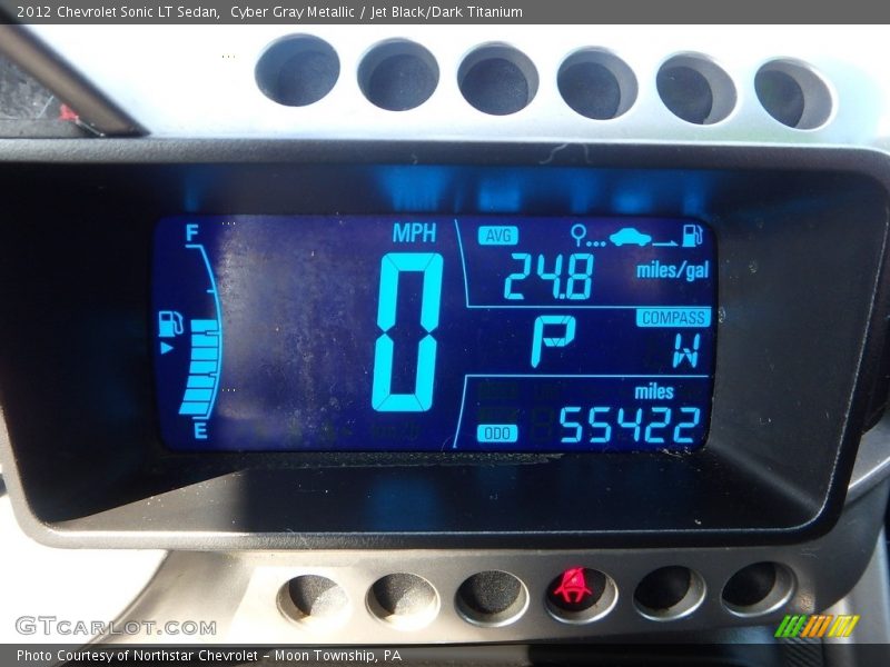 Cyber Gray Metallic / Jet Black/Dark Titanium 2012 Chevrolet Sonic LT Sedan