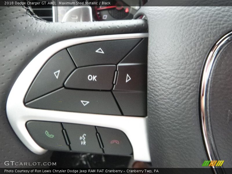 Maximum Steel Metallic / Black 2018 Dodge Charger GT AWD