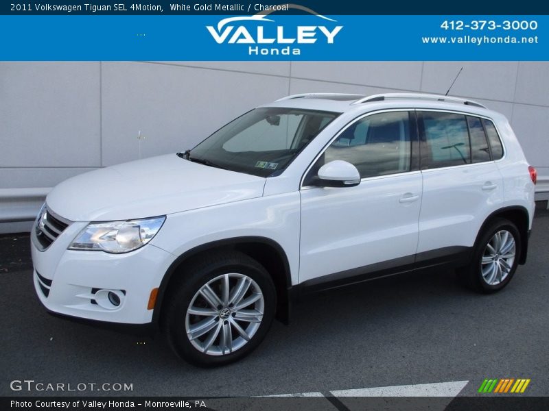 White Gold Metallic / Charcoal 2011 Volkswagen Tiguan SEL 4Motion