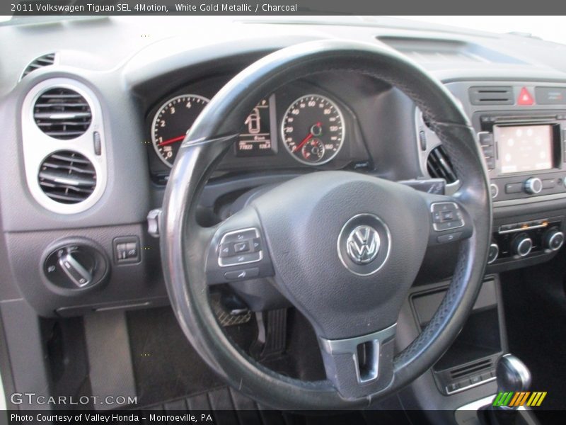 White Gold Metallic / Charcoal 2011 Volkswagen Tiguan SEL 4Motion