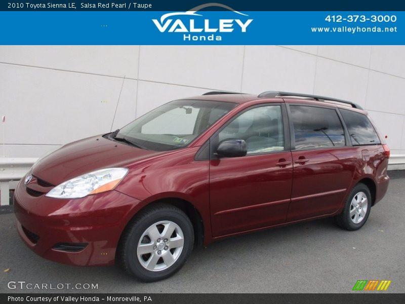 Salsa Red Pearl / Taupe 2010 Toyota Sienna LE
