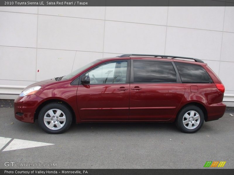 Salsa Red Pearl / Taupe 2010 Toyota Sienna LE