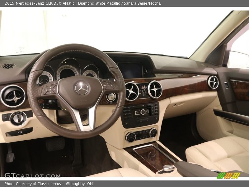 Diamond White Metallic / Sahara Beige/Mocha 2015 Mercedes-Benz GLK 350 4Matic