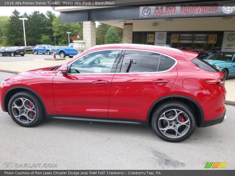 Rosso Alfa (Red) / Black/Black 2018 Alfa Romeo Stelvio Ti AWD