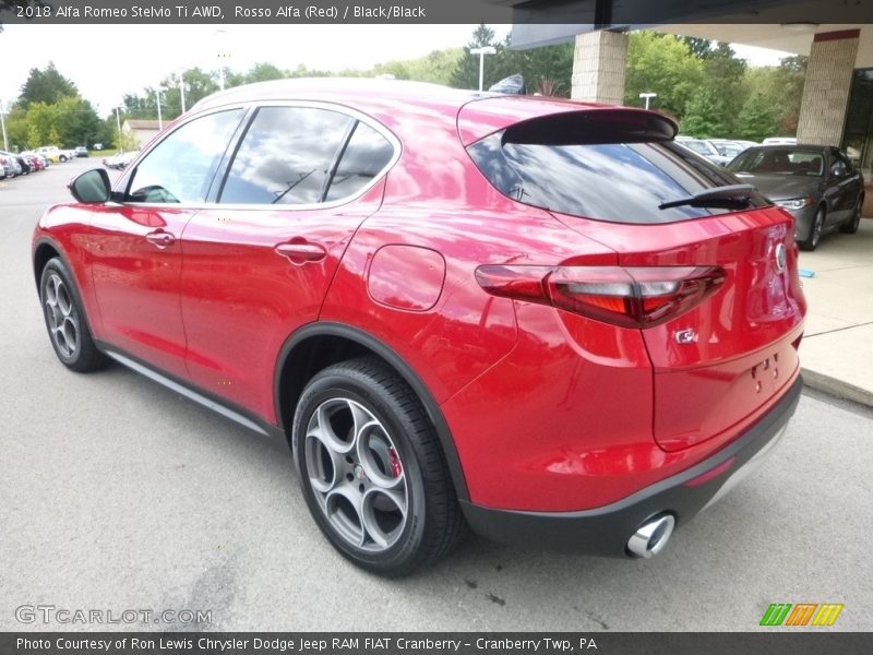 Rosso Alfa (Red) / Black/Black 2018 Alfa Romeo Stelvio Ti AWD