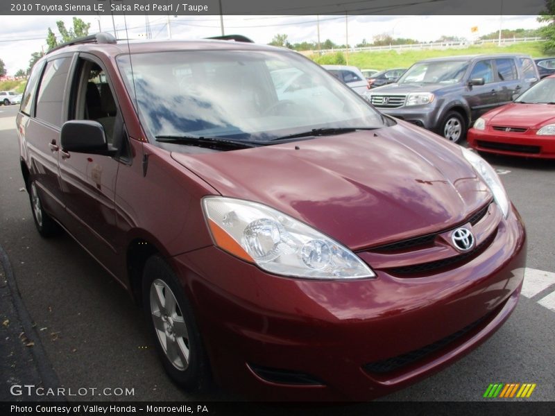 Salsa Red Pearl / Taupe 2010 Toyota Sienna LE