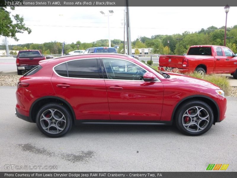 Rosso Alfa (Red) / Black/Black 2018 Alfa Romeo Stelvio Ti AWD