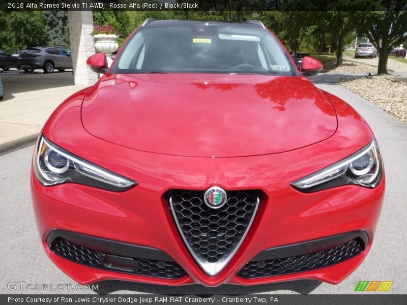 Rosso Alfa (Red) / Black/Black 2018 Alfa Romeo Stelvio Ti AWD