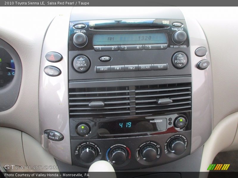 Salsa Red Pearl / Taupe 2010 Toyota Sienna LE