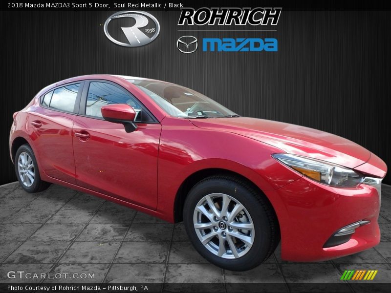 Soul Red Metallic / Black 2018 Mazda MAZDA3 Sport 5 Door