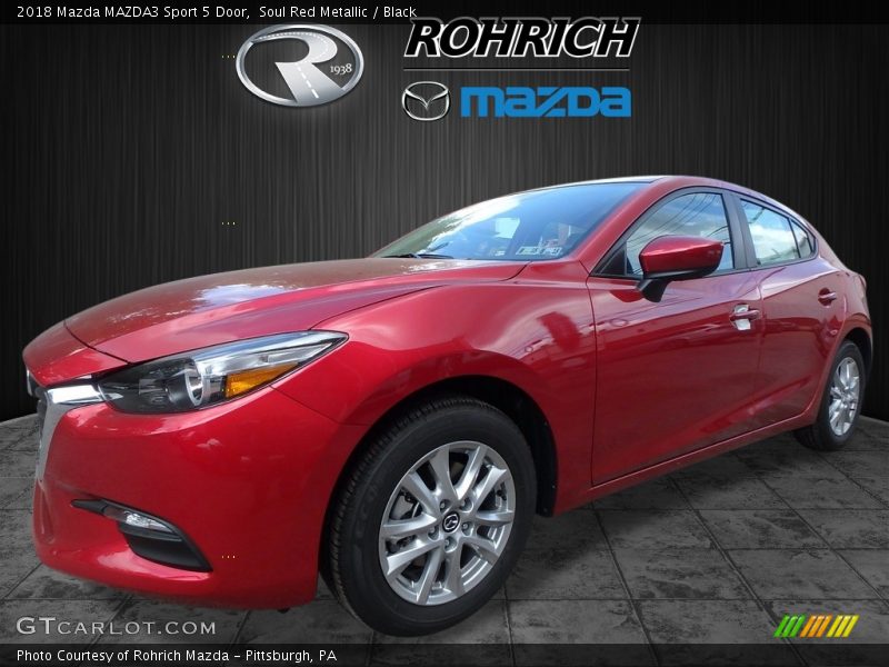 Soul Red Metallic / Black 2018 Mazda MAZDA3 Sport 5 Door