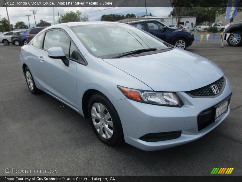 Alabaster Silver Metallic / Stone 2012 Honda Civic LX Coupe