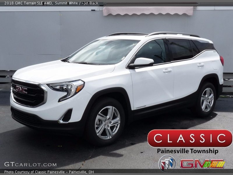 Summit White / ­Jet Black 2018 GMC Terrain SLE AWD