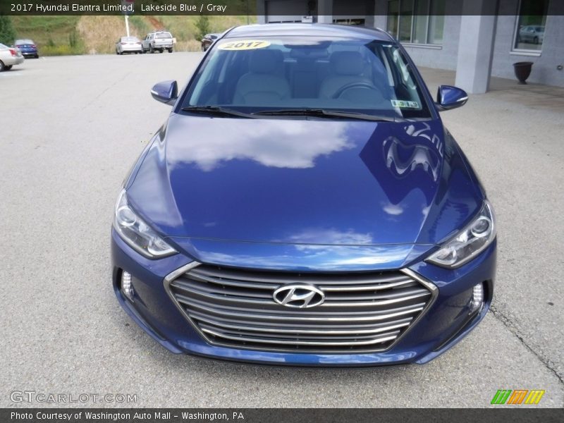 Lakeside Blue / Gray 2017 Hyundai Elantra Limited