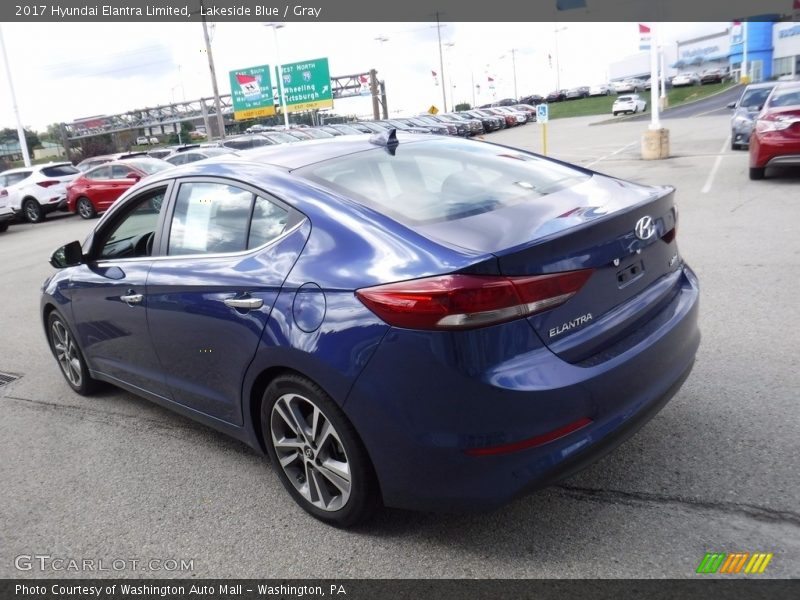 Lakeside Blue / Gray 2017 Hyundai Elantra Limited