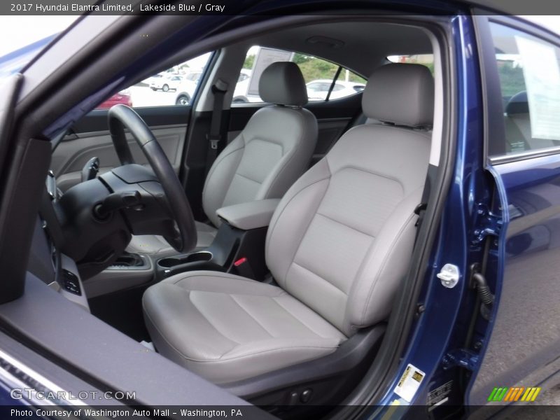 Lakeside Blue / Gray 2017 Hyundai Elantra Limited