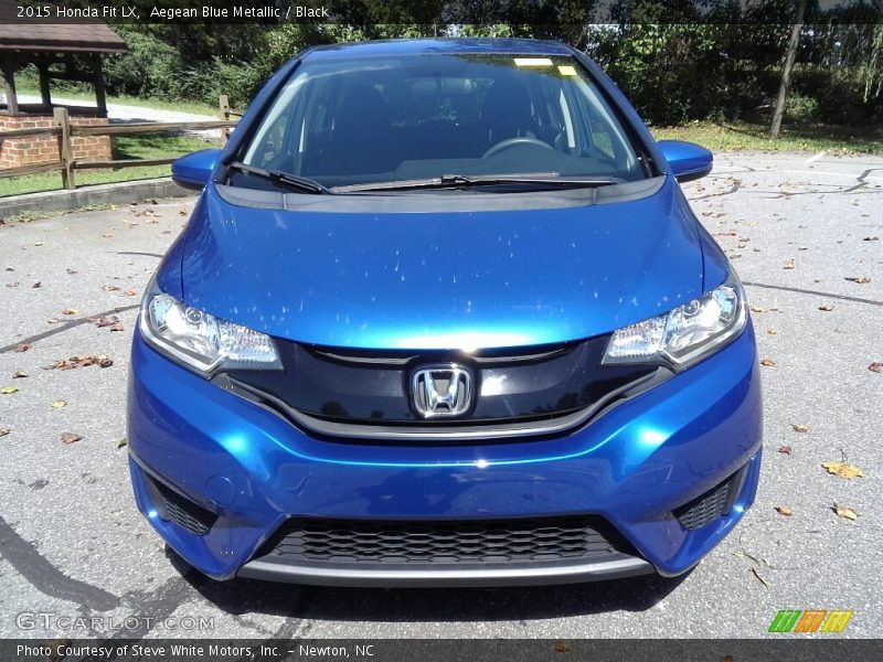 Aegean Blue Metallic / Black 2015 Honda Fit LX