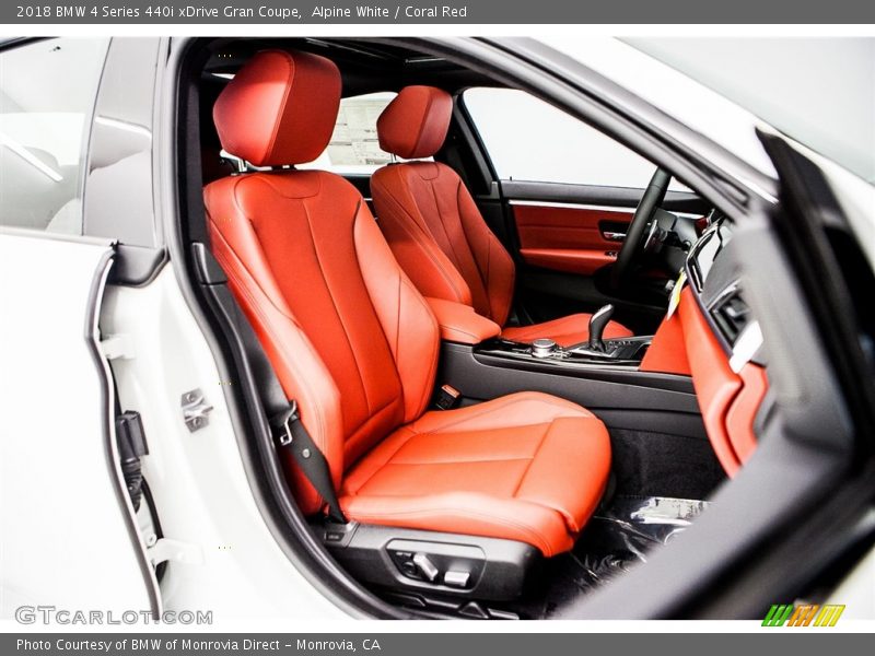 Alpine White / Coral Red 2018 BMW 4 Series 440i xDrive Gran Coupe