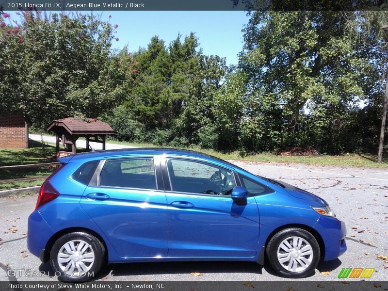 Aegean Blue Metallic / Black 2015 Honda Fit LX