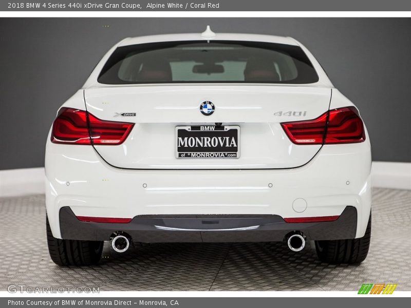 Alpine White / Coral Red 2018 BMW 4 Series 440i xDrive Gran Coupe