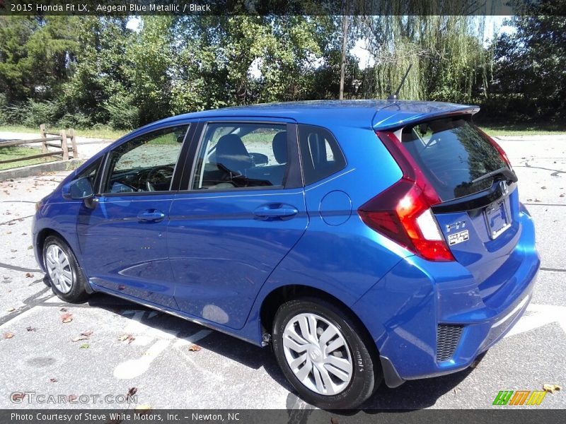Aegean Blue Metallic / Black 2015 Honda Fit LX