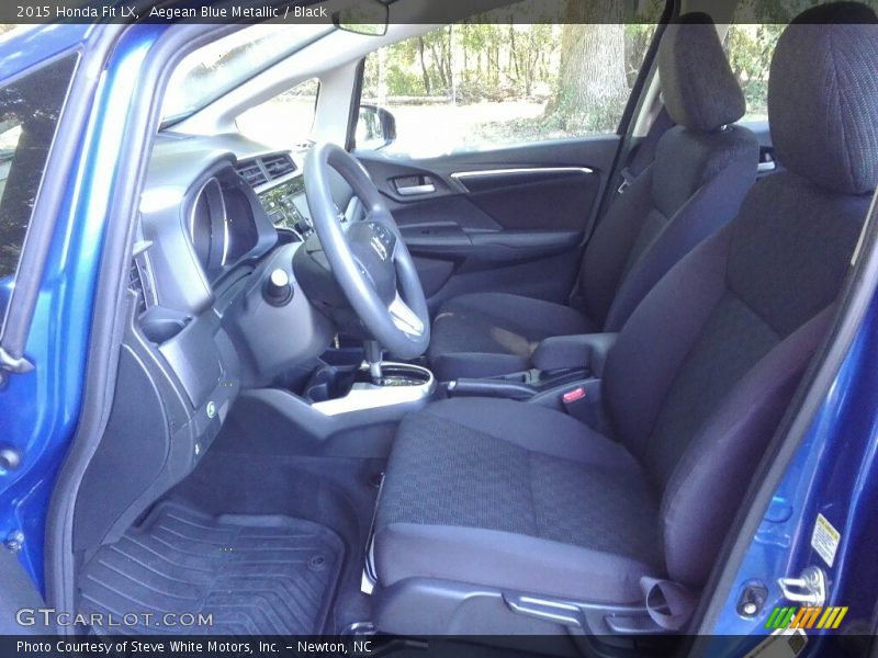 Aegean Blue Metallic / Black 2015 Honda Fit LX
