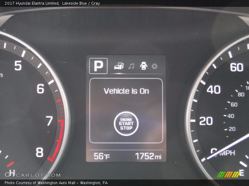 Lakeside Blue / Gray 2017 Hyundai Elantra Limited