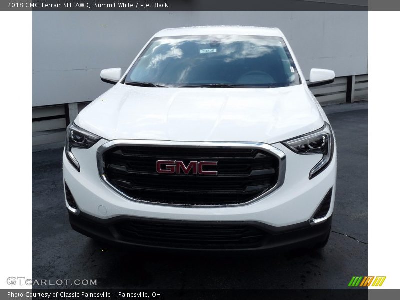 Summit White / ­Jet Black 2018 GMC Terrain SLE AWD