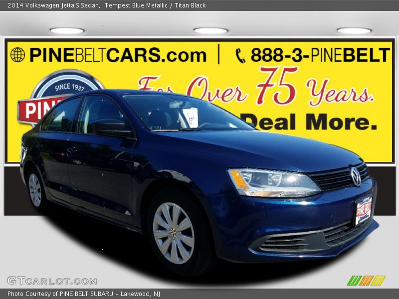 Tempest Blue Metallic / Titan Black 2014 Volkswagen Jetta S Sedan