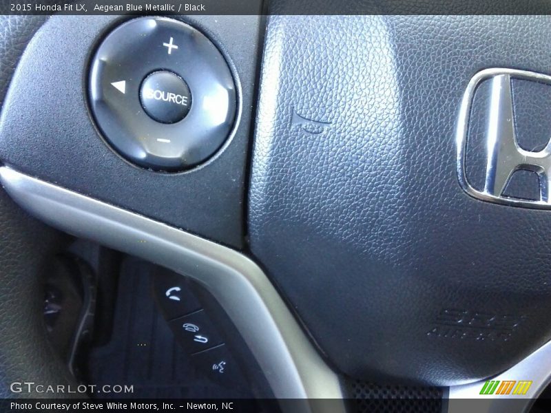 Aegean Blue Metallic / Black 2015 Honda Fit LX