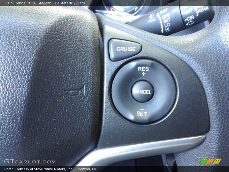Aegean Blue Metallic / Black 2015 Honda Fit LX