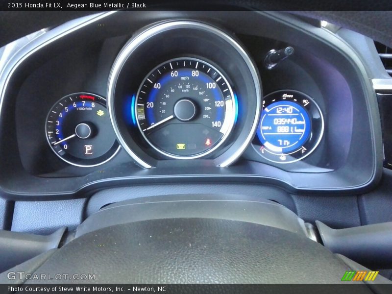 Aegean Blue Metallic / Black 2015 Honda Fit LX