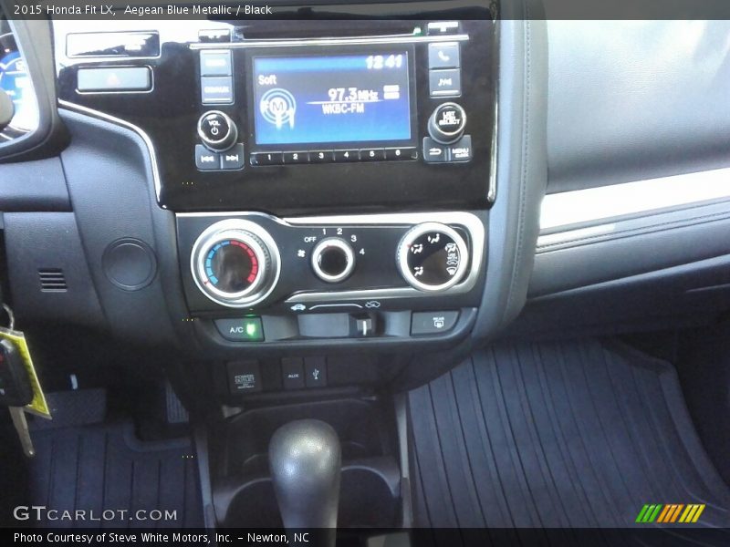 Aegean Blue Metallic / Black 2015 Honda Fit LX