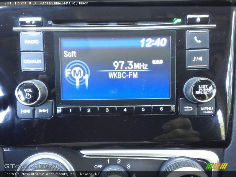 Aegean Blue Metallic / Black 2015 Honda Fit LX