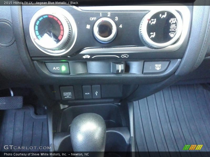 Aegean Blue Metallic / Black 2015 Honda Fit LX