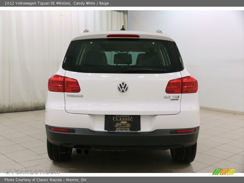 Candy White / Beige 2012 Volkswagen Tiguan SE 4Motion