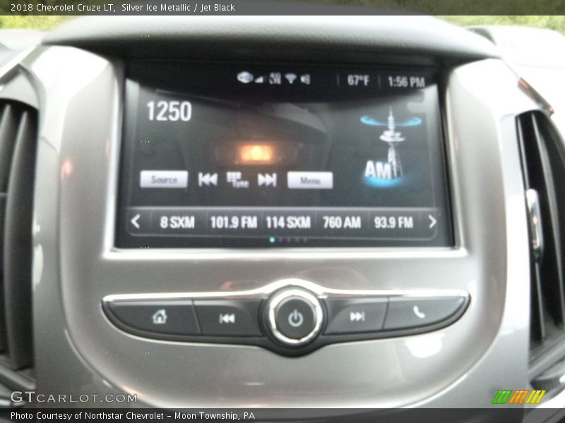 Silver Ice Metallic / Jet Black 2018 Chevrolet Cruze LT