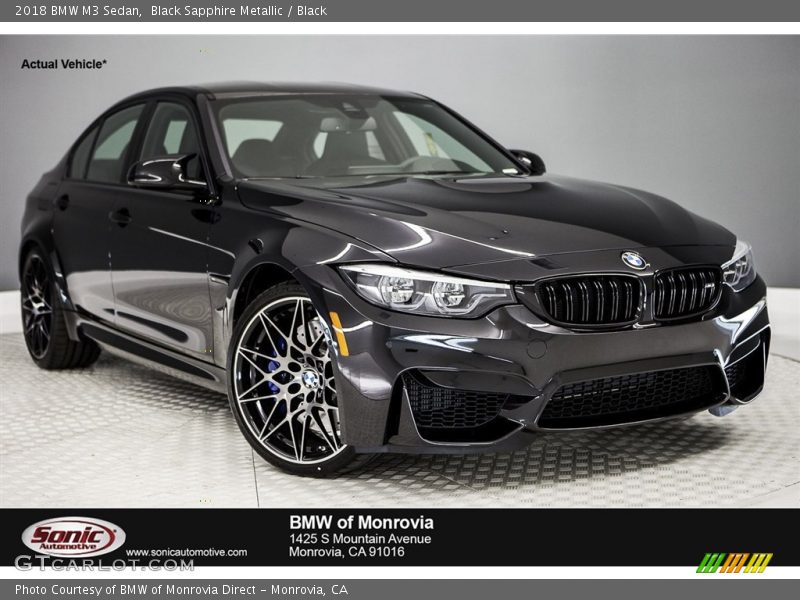 Black Sapphire Metallic / Black 2018 BMW M3 Sedan