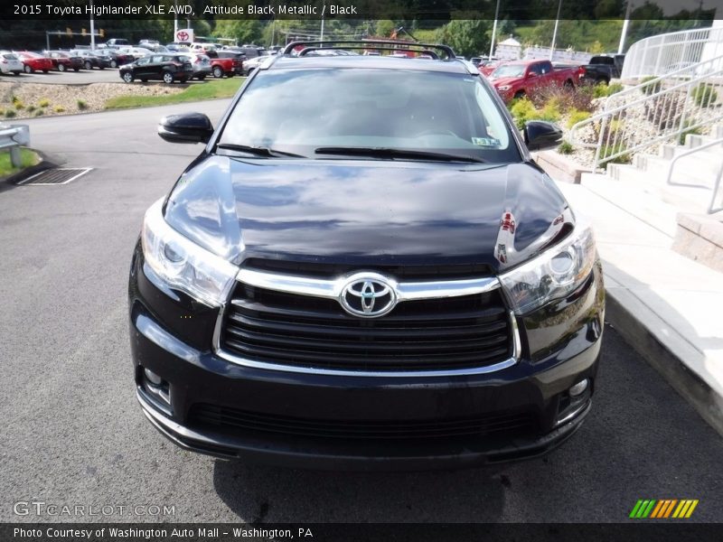 Attitude Black Metallic / Black 2015 Toyota Highlander XLE AWD