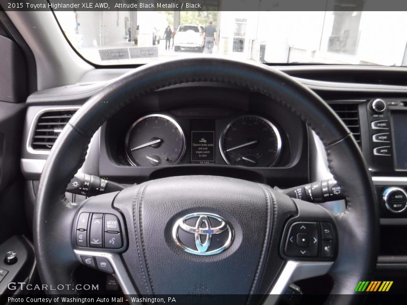 Attitude Black Metallic / Black 2015 Toyota Highlander XLE AWD