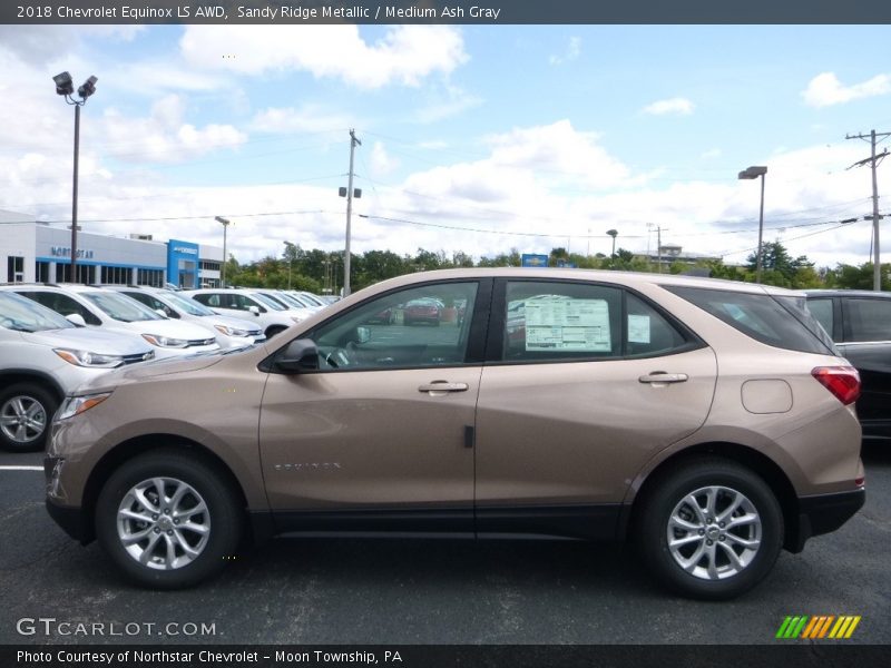 Sandy Ridge Metallic / Medium Ash Gray 2018 Chevrolet Equinox LS AWD