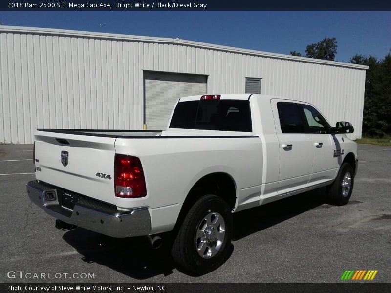 Bright White / Black/Diesel Gray 2018 Ram 2500 SLT Mega Cab 4x4