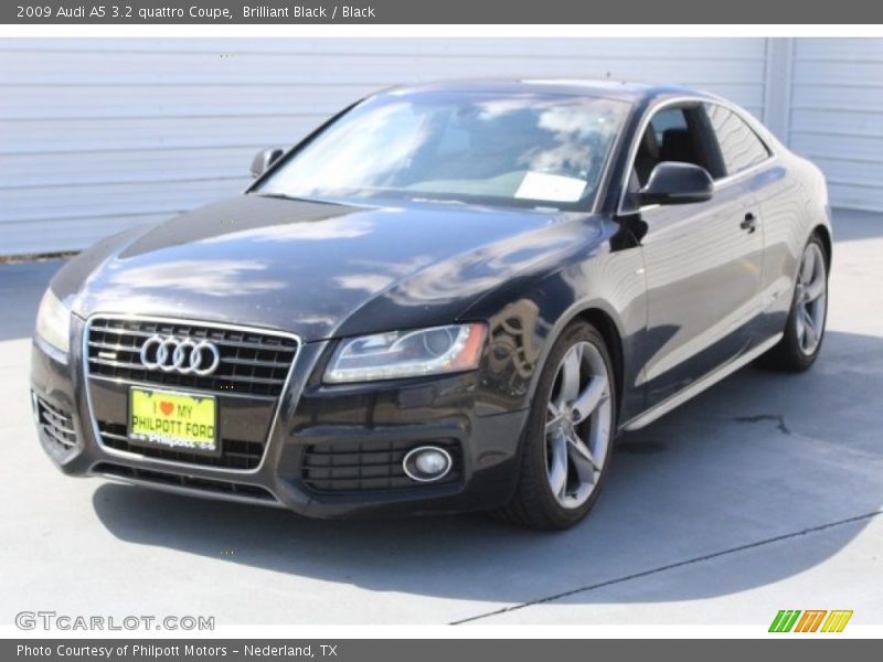 Brilliant Black / Black 2009 Audi A5 3.2 quattro Coupe