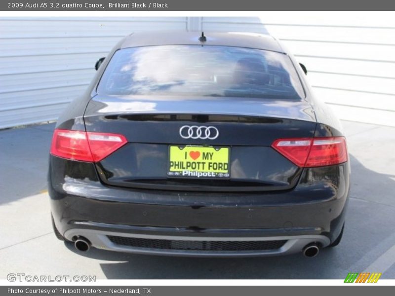 Brilliant Black / Black 2009 Audi A5 3.2 quattro Coupe