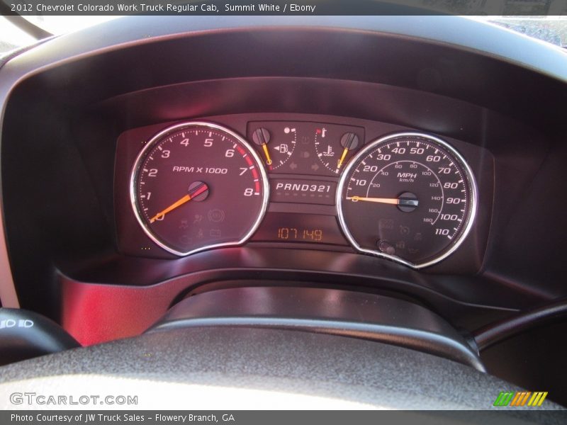 Summit White / Ebony 2012 Chevrolet Colorado Work Truck Regular Cab