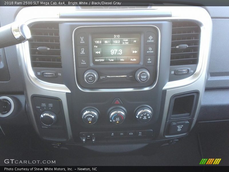 Bright White / Black/Diesel Gray 2018 Ram 2500 SLT Mega Cab 4x4